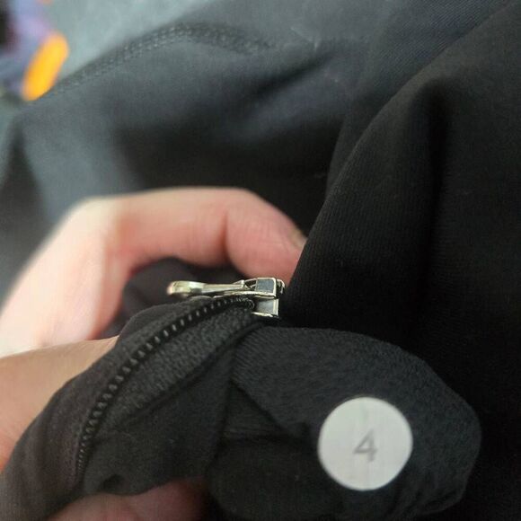 Lululemon Ice Queen Black and White Stripe Athletic Flare Pants - Picture 5 of 5